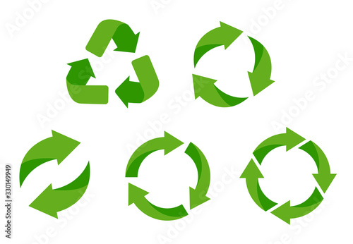 Recycle icon. Recycle vector symbols. Vector illustration