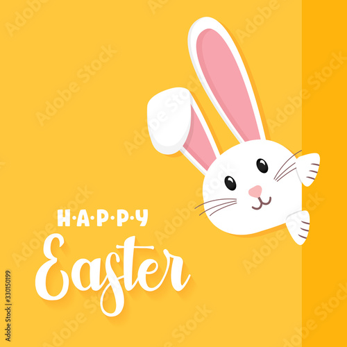 Foto Easter rabbit, easter Bunny. Vector illustration.
