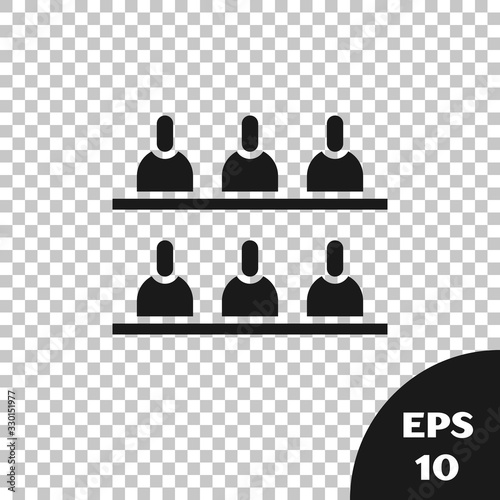 Black Jurors icon isolated on transparent background. Vector Illustration