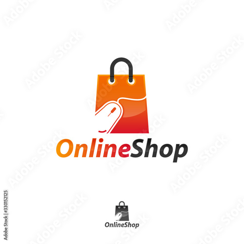 Online Shop Logo designs Template, Vector illustration