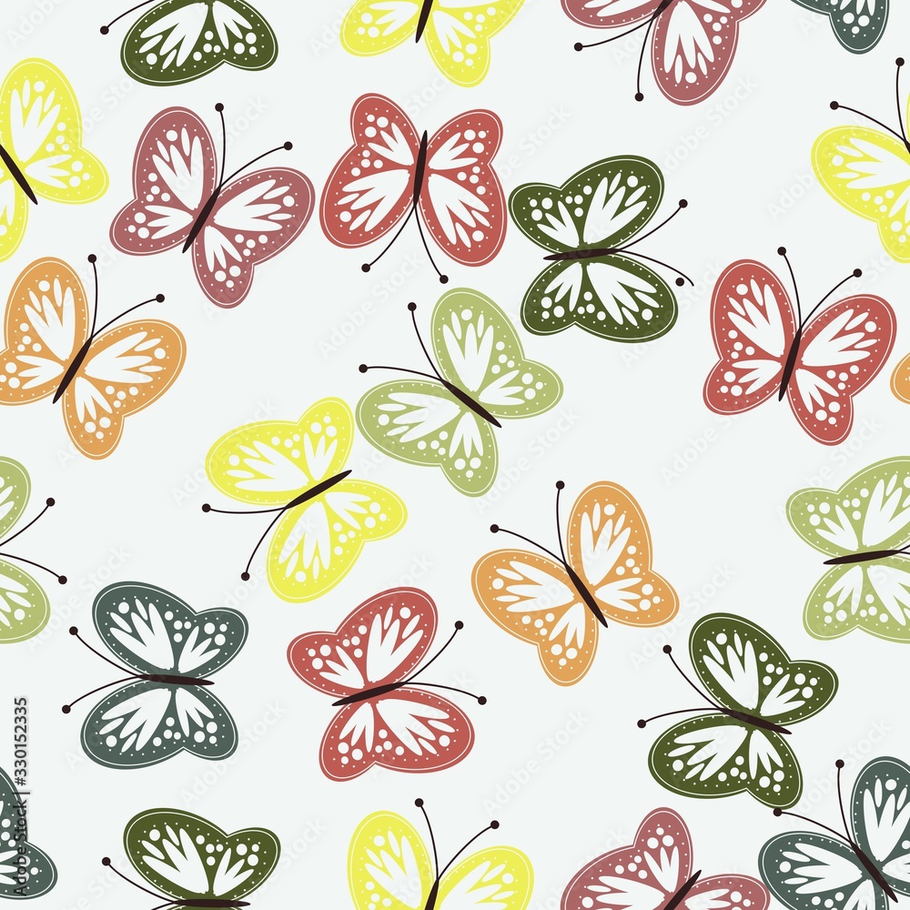 seamless background with butterflies	