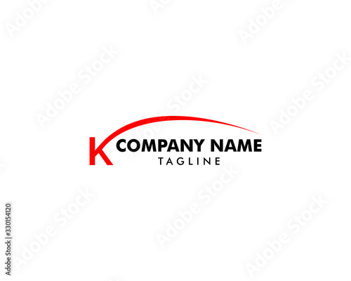 Free Download Initial Letter K Swoosh Logo Design Template - GFXLoad