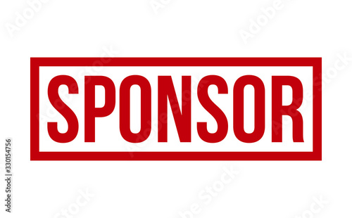 Sponsor Rubber Stamp. Red Sponsor Rubber Grunge Stamp Seal Vector Illustration - Vector