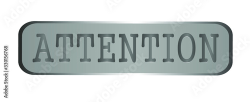 attention sign on white background