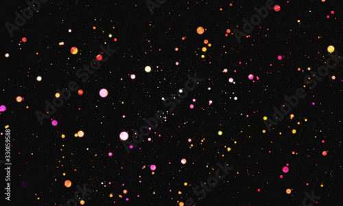 lot of small colorful bright stars abstract space texture in the style of art acrylic paint