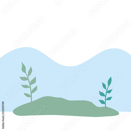 natural landscape scene isolated icon vector illustration design