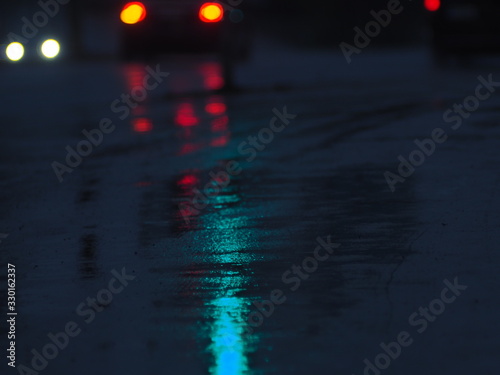 Wet asphalt