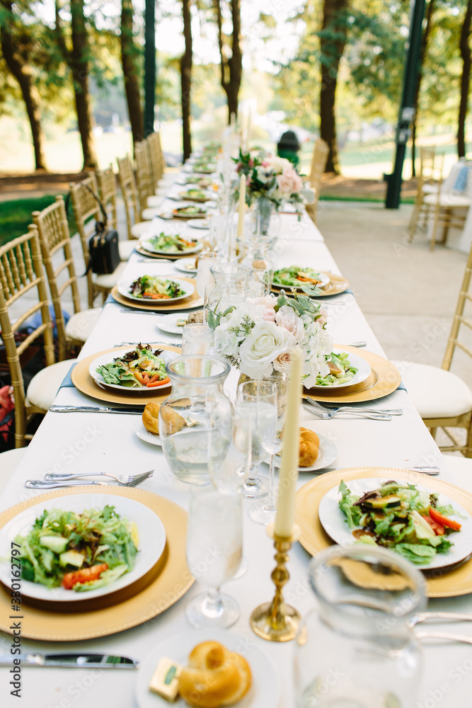 Fototapeta premium table set for dinner of wedding