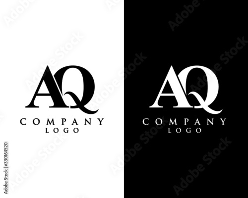 aq, qa modern initial logo design vector, with white and black color that can be used for any creative business.