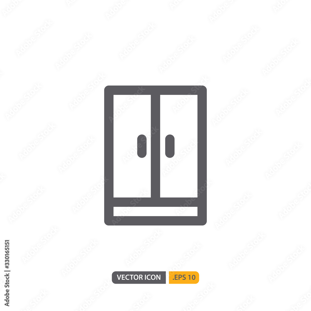 closet icon isolated on white background. for your web site design, logo, app, UI. Vector graphics illustration and editable stroke. EPS 10. closet icon isolated on white background. for your web site design, logo, app, UI. Vector graphics illustration and editable stroke. EPS 10.