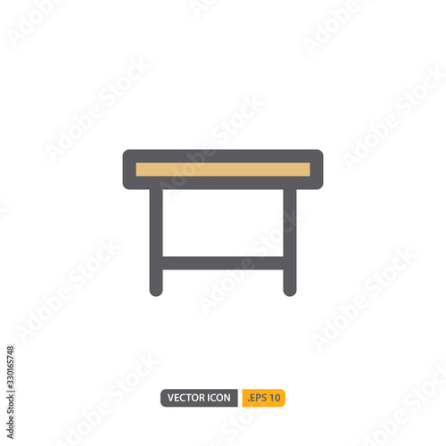 table icon isolated on white background. for your web site design, logo, app, UI. Vector graphics illustration and editable stroke. EPS 10.