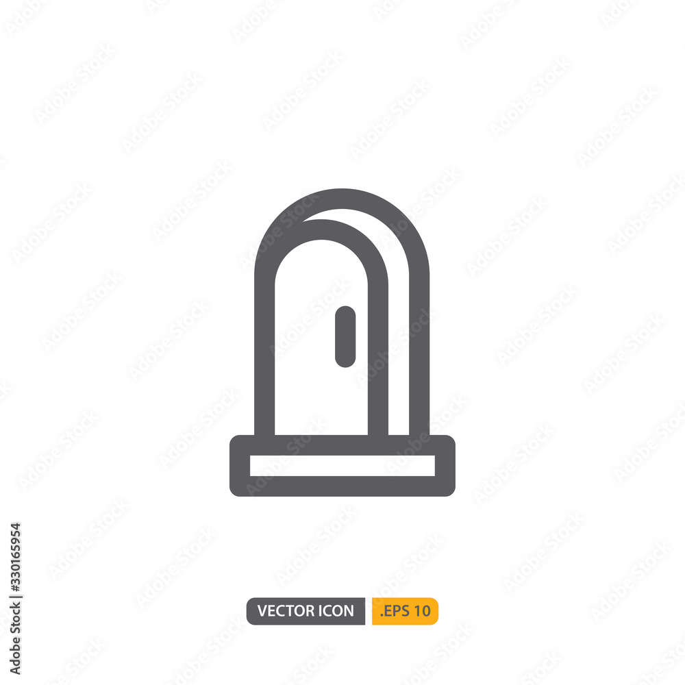 door icon isolated on white background. for your web site design, logo, app, UI. Vector graphics illustration and editable stroke. EPS 10.