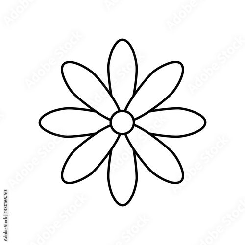 cute flower natural line style icon vector illustration design © Gstudio