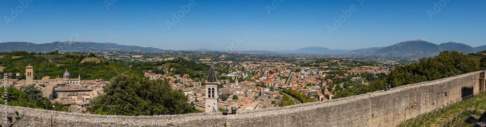 Landscape of the city of Spoleto, in Umbria (Italy)