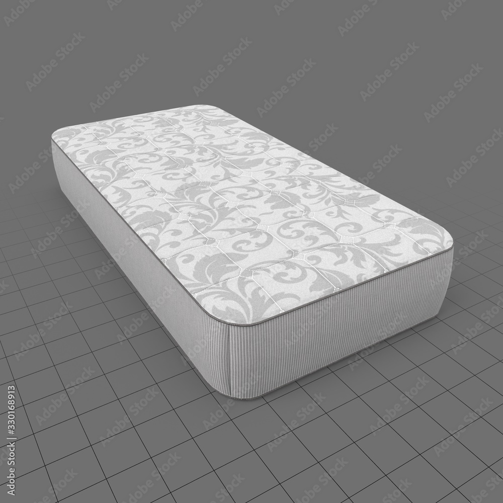 Twin size mattress Stock 3D asset Adobe Stock