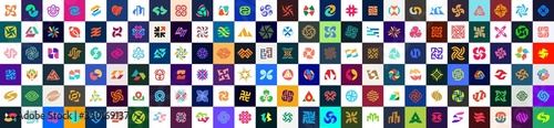 Abstract logos collection. Geometrical abstract logos