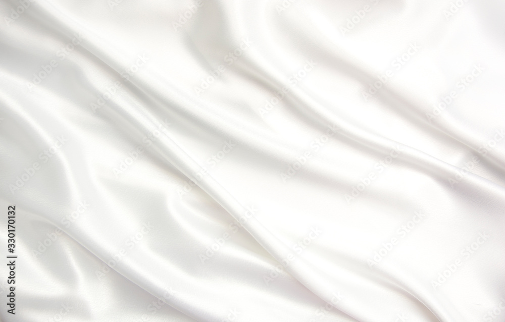 Obraz premium close up of white silk textured cloth background