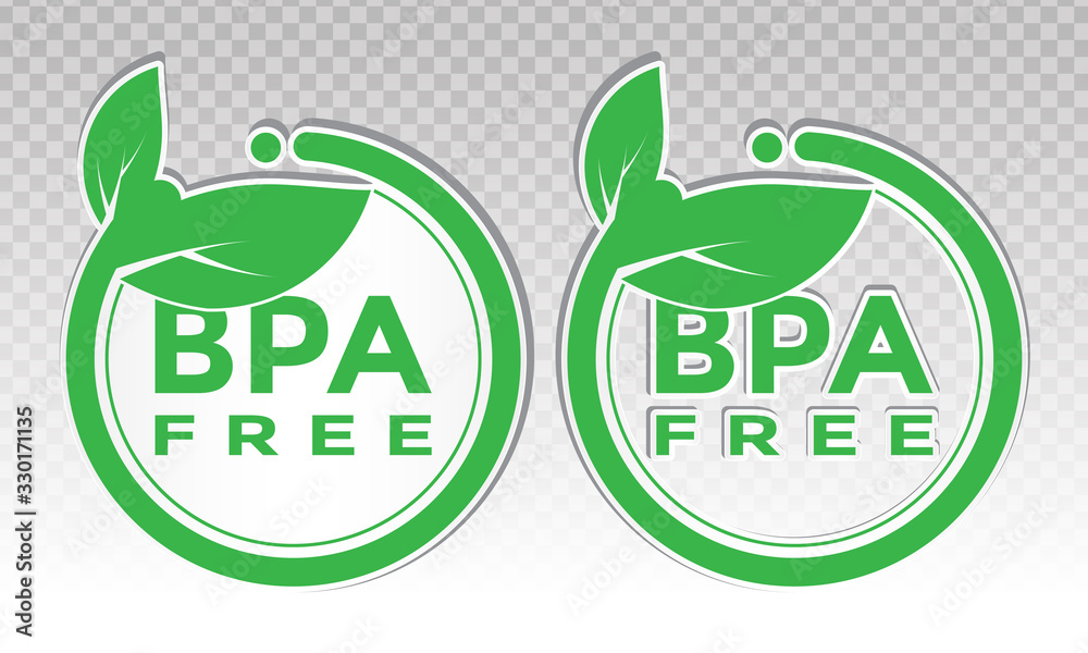 BPA-free (bisphenol A) stickers and phthalate free flat badge icons for non-toxic plastic labels BPA-free (bisphenol A) stickers and phthalate free flat badge icons for non-toxic plastic labels