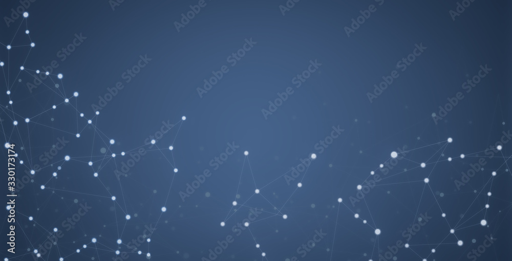 Obraz premium Network technology web line dot illustration. technology background