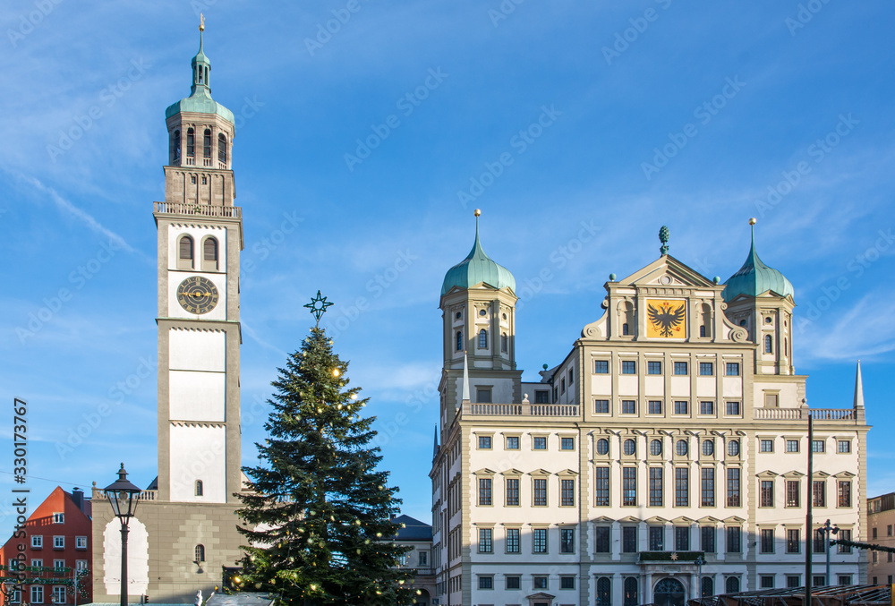 Christmas tree in the city of Augsburg
