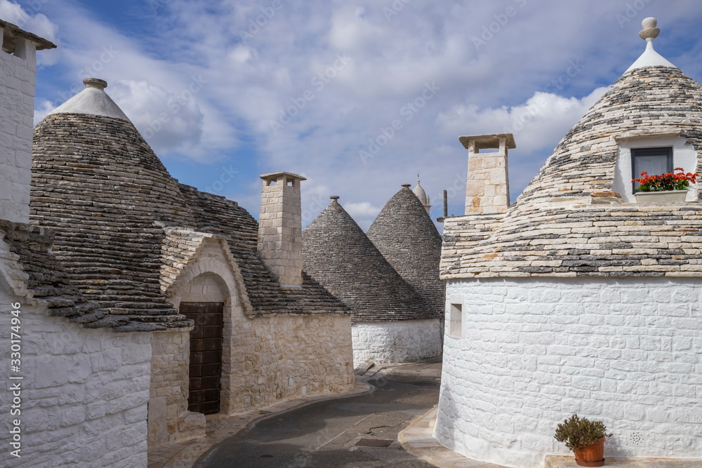 Roof stones trulli of Alberobello. Puglia, southern Italy.