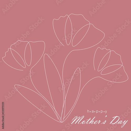 Mothers day card vector illustration.	