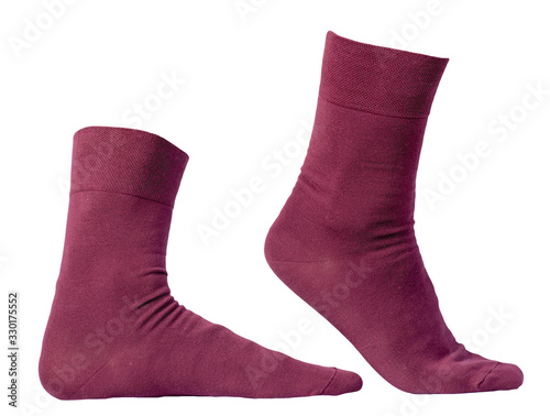 cotton socks isolated on a white background.