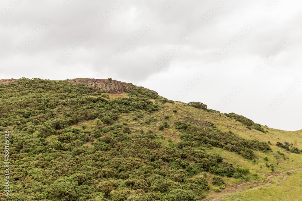 View of Arthur's Seat in Holyrood Park in Edinburgh, Scotland View of Arthur's Seat in Holyrood Park in Edinburgh, Scotland