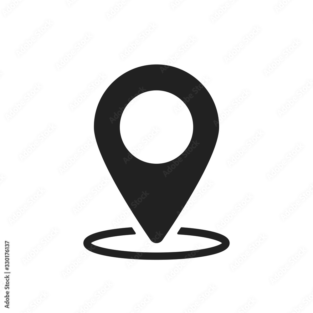 Pin icon vector. Location sign Isolated on white background. Navigation map, gps, direction, place, compass, contact, search concept. Pin icon vector. Location sign Isolated on white background. Navigation map, gps, direction, place, compass, contact, search concept.