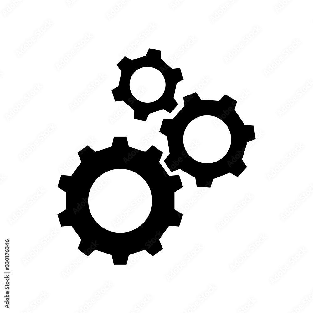 Gear icon with place for your text. Vector illustration Gear icon with place for your text. Vector illustration