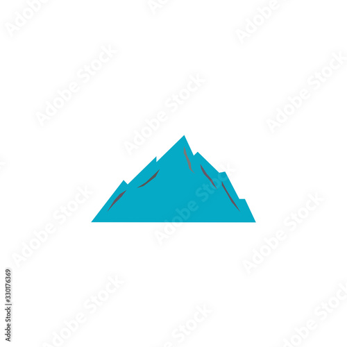 DESIGN MOUNTAIN BLUE  ON WHITE