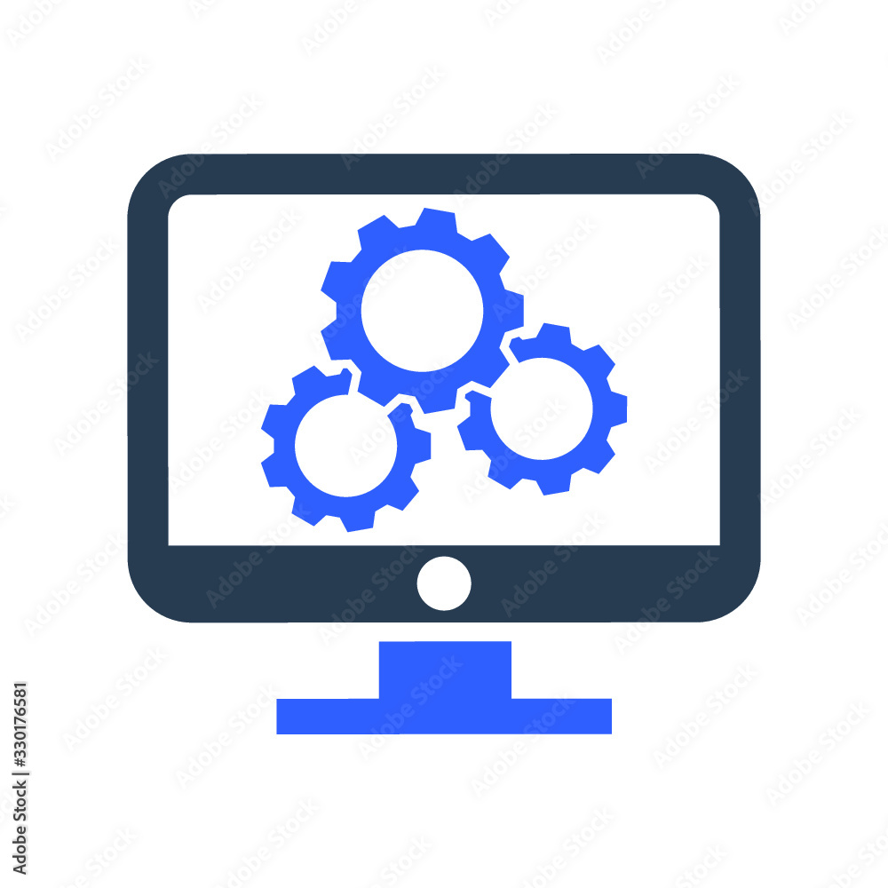 Computer configuration icon Computer configuration icon