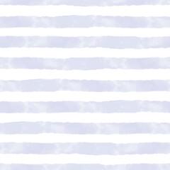 Fototapete Horizontale Streifenmuster Blaue Aquarellstreifen Handgezeichnet Sommerlich  © StockArtRoom