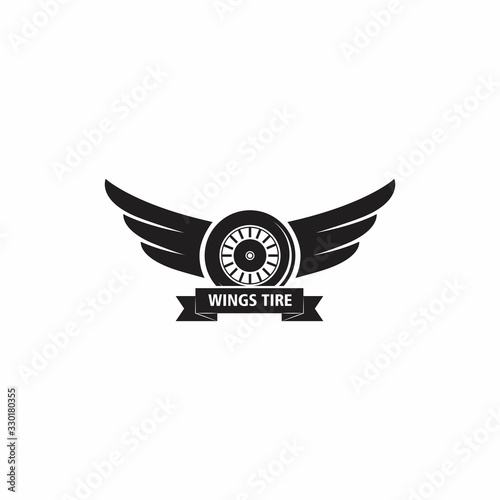 Ride fast die young. Hand drawn wheel with wings. Design element for poster, t-shirt, emblem. Vector illustration