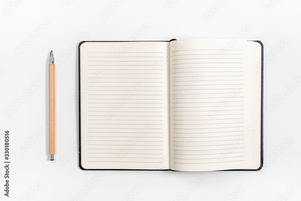 black notebook on white background with clipping path black notebook on white background with clipping path