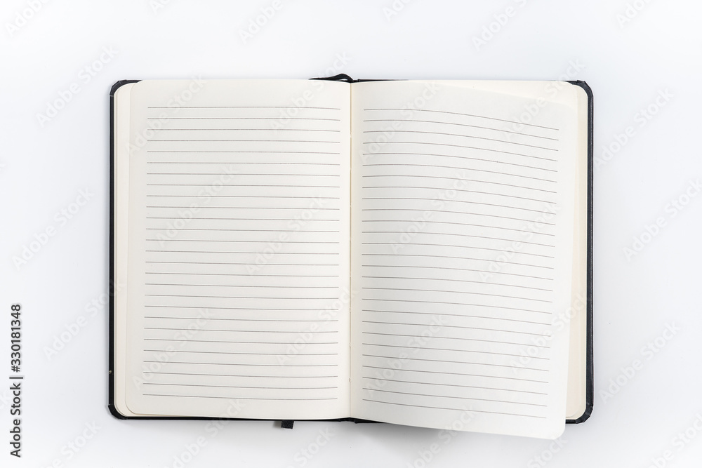 black notebook on white background with clipping path black notebook on white background with clipping path