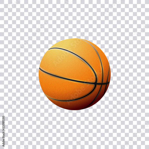 Realistic Basketball vector illustration isolated on transparent background