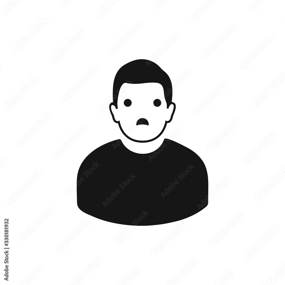 Confused Man Icon. Confused Man Icon.
