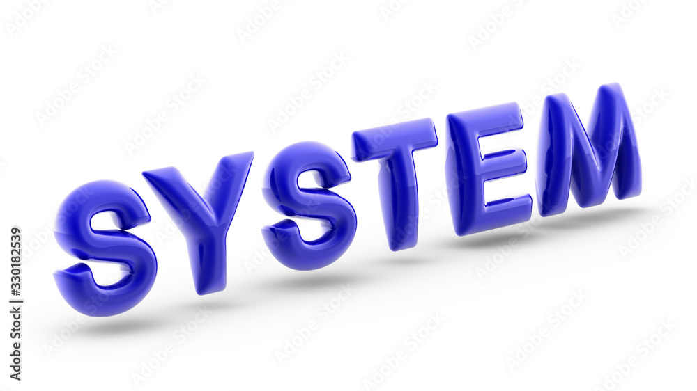 System in white background. 3D Illustration. System in white background. 3D Illustration.