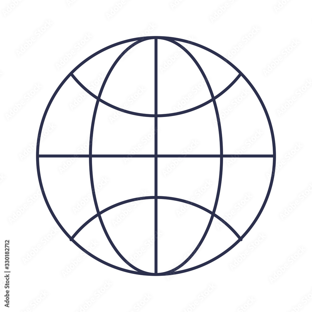 sphere browser world isolated icon vector illustration design
