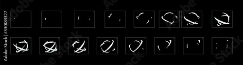 Shine animation effect. shiny effect sprite sheet.  frame by frame classic animation sprite sheet for game, cartoon, video, animation or motion
