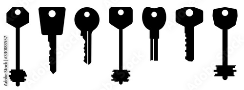 Key silhouette collection. Vector