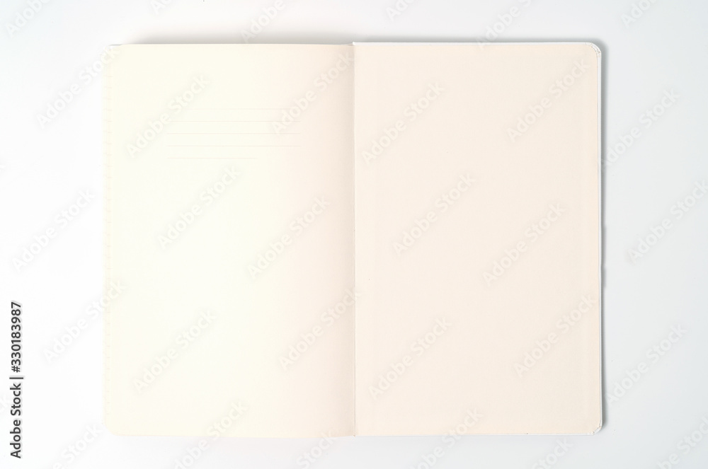 white notebook on white background with clipping path white notebook on white background with clipping path