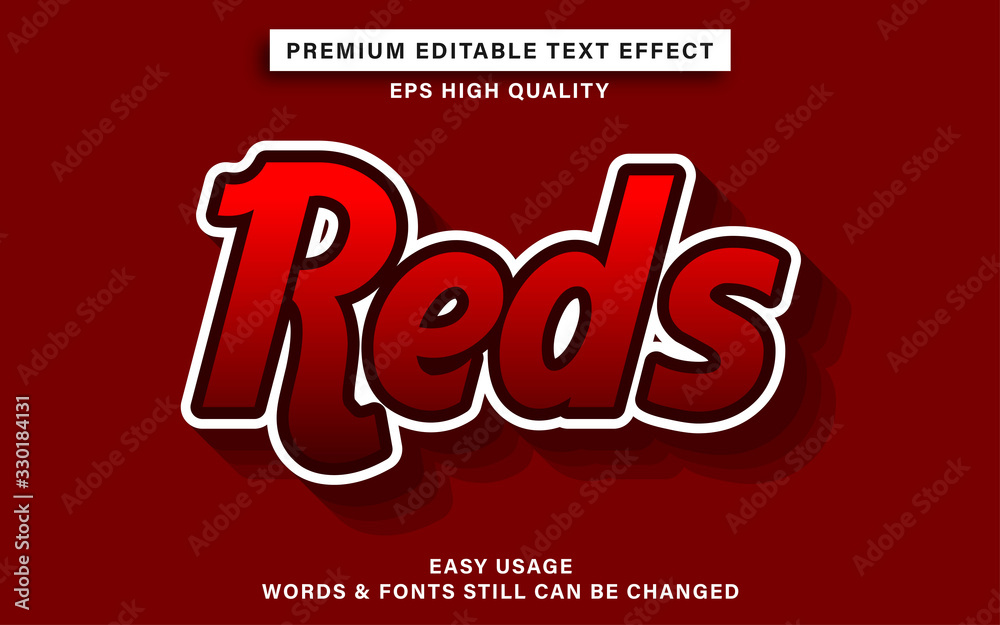reds text effect reds text effect