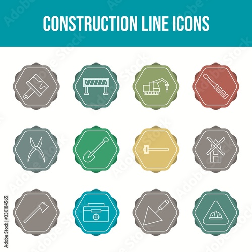 Beautiful Construction vector icon set