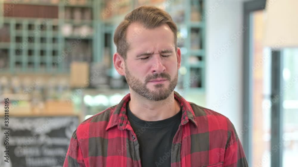 Portrait of Young Man having reacting to Loss, Failure Portrait of Young Man having reacting to Loss, Failure