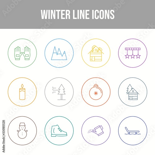 Beautiful Winter vector icon set