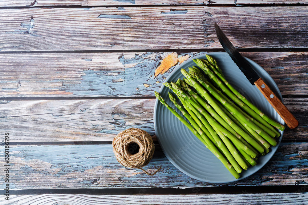 Fototapeta premium Fresh green asparagus