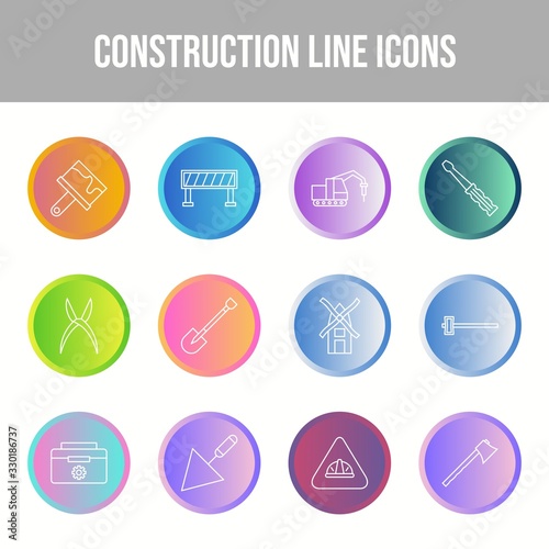 Beautiful Construction vector icon set