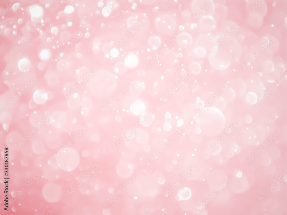 Abstract pink bokeh lights background.